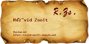 Rövid Zsolt névjegykártya