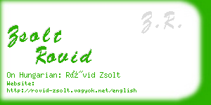 zsolt rovid business card